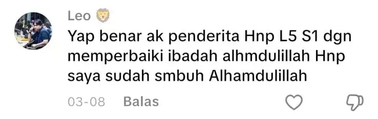 Cerita Kesembuhan Saraf Kejepit
